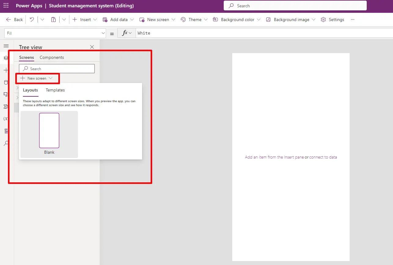Adding Screens Adding Screens